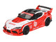 Toyota GR Supra LB Works Red with White Stripes and Black Top Limited Edition 1/64 Diecast Model Car Mini GT MGT01103