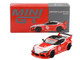 Toyota GR Supra LB Works Red with White Stripes and Black Top Limited Edition 1/64 Diecast Model Car Mini GT MGT01103