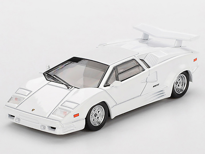 Lamborghini Countach 25th Anniversary White Limited Edition 1/64 Diecast Model Car Mini GT MGT01134