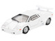 Lamborghini Countach 25th Anniversary White Limited Edition 1/64 Diecast Model Car Mini GT MGT01134