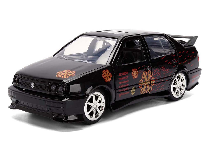 Volkswagen Jetta Black with Graphics Fast & Furious Remix Series 1/32 Diecast Model Car Jada 35628