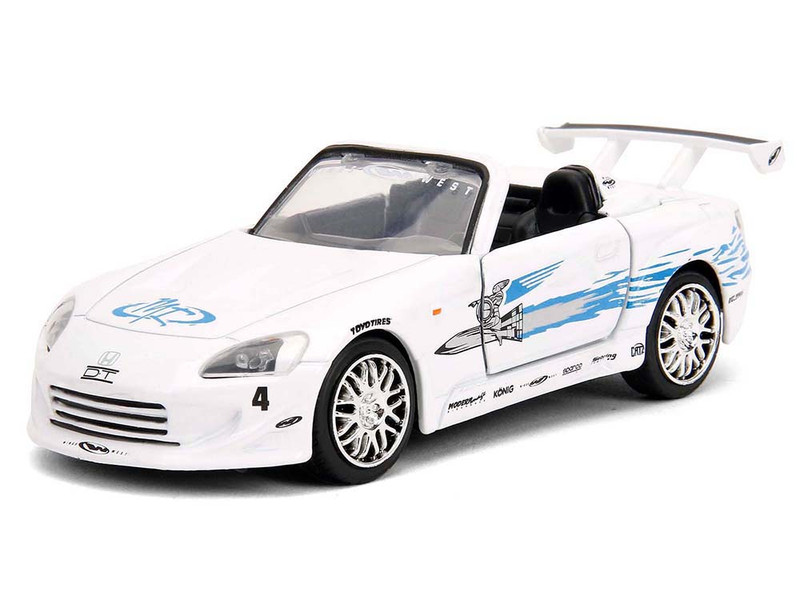 2001 Honda S2000 Convertible White with Graphics Fast & Furious Remix Series 1/32 Diecast Model Car Jada 35629