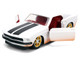 Roman s Ford Mustang White with Black Stripes and Red Interior Dirty Version Fast & Furious Movie 1/32 Diecast Model Car Jada 36394