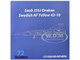 Saab J35J Draken Fighter Aircraft 43 10 3 Johan Gul Squadron 10 Wing Final Flight Livery 1997 Swedish Air Force 1/72 Diecast Model Airplane Aviation 72 AV72-41009
