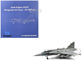 Saab JAS 39C Gripen Fighter Aircraft 59th Tactical Wing 2023 Hungarian Air Force 1/72 Diecast Model Airplane Aviation 72 AV72-43009