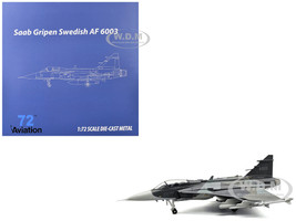 Saab JAS 39E Gripen Fighter Aircraft 6003 E variant Pre Production Test 2023 Swedish Air Force 1/72 Diecast Model Airplane Aviation 72 AV72-43010