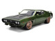 1972 Plymouth GTX Green Metallic with Matt Black Hood and Gold Stripes Bigtime Muscle Series 1/24 Diecast Model Car Jada 36617