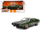 1972 Plymouth GTX Green Metallic with Matt Black Hood and Gold Stripes Bigtime Muscle Series 1/24 Diecast Model Car Jada 36617