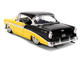 1956 Chevrolet Bel Air Yellow and Black Bigtime Muscle Series 1/24 Diecast Model Car Jada 36648