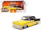 1956 Chevrolet Bel Air Yellow and Black Bigtime Muscle Series 1/24 Diecast Model Car Jada 36648