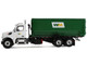 Peterbilt 567 Refuse Garbage Truck with 40 Yard Roll Off Container Waste Management White and Green 1/34 Diecast Model First Gear FG10-4395D