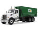 Peterbilt 567 Refuse Garbage Truck with 40 Yard Roll Off Container Waste Management White and Green 1/34 Diecast Model First Gear FG10-4395D