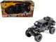 2021 Jeep Gladiator Rubicon Off Road Pickup Truck Black with Matt Black Top Off Road Series 1/27 Diecast Model Car Motormax 79145BK