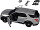2022 Ford Police Interceptor Utility Unmarked Silver Metallic Builder s Kit Law Enforcement and Public Service Series 1/24 Diecast Model Car Motormax 76988S-BB