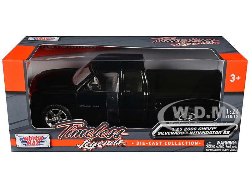 2006 Chevrolet Silverado Intimidator SS Pickup Truck Black Timeless Legends Series 1/25 Diecast Model Car Motormax 79395BK