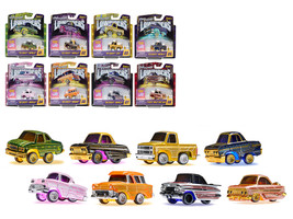 Lowriders Show Glow Series 2 Set of 8 Pieces Diecast Model Cars CarTuned 597346-XX1