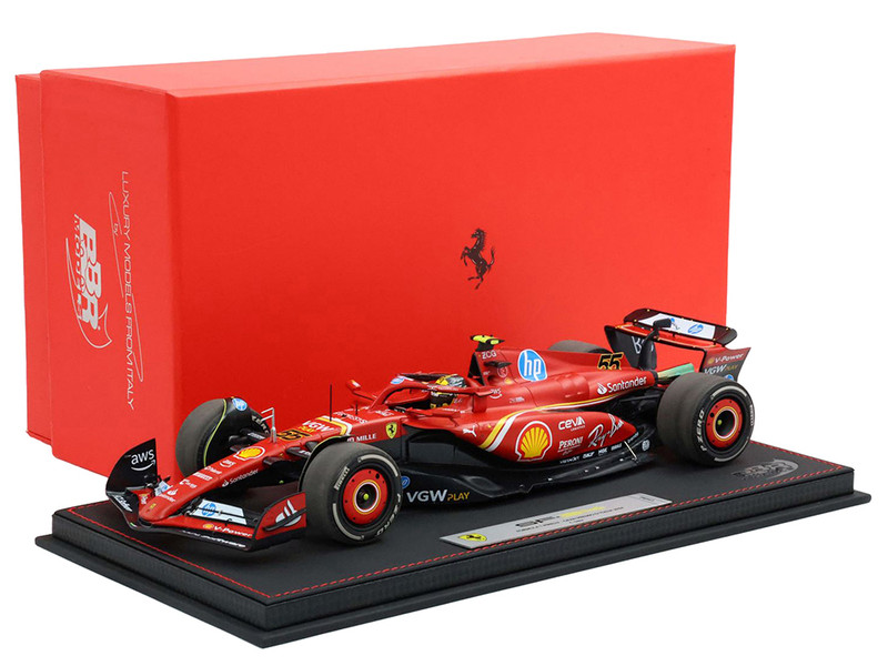 Ferrari SF 24 #55 Carlos Sainz Jr Formula One F1 Italian GP 2024 Limited Edition to 34 pieces Worldwide 1/18 Diecast Model Car BBR BBR241855DDIE