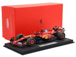 Ferrari SF 24 #55 Carlos Sainz Jr 2nd Place Formula One F1 United States GP 2024 Limited Edition to 20 pieces Worldwide 1/18 Diecast Model Car BBR BBR241855EDIE