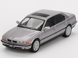 BMW 750IL Aspen Silver Metallic with Sun Roof Limited Edition 1/64 Diecast Model Car Mini GT MGT00792