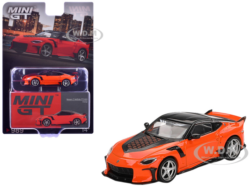 Nissan Z VeilSide FFZ400 Orange with Black Top Limited Edition 1/64 Diecast Model Car Mini GT MGT00989