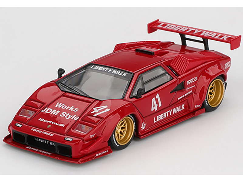 Lamborghini Countach LB WORKS #41 Red Limited Edition 1/64 Diecast Model Car Mini GT MGT01100