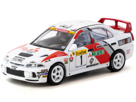 Mitsubishi Lancer Evolution IV #1 Tommi Makinen Seppo Harjanne 3rd Place Monte Carlo Rally 1997 Global64 Series 1/64 Diecast Model Tarmac Works T64G-076-97MCR01