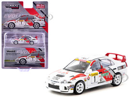 Mitsubishi Lancer Evolution IV #1 Tommi Makinen Seppo Harjanne 3rd Place Monte Carlo Rally 1997 Global64 Series 1/64 Diecast Model Tarmac Works T64G-076-97MCR01