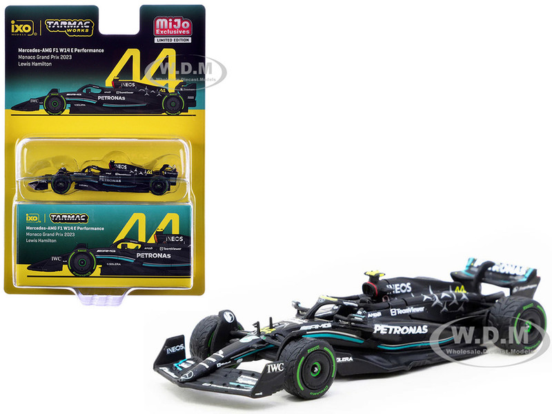 Mercedes AMG F1 W14 E Performance #44 Lewis Hamilton Formula One F1 Monaco GP 2023 Global64 Series 1/64 Diecast Model Car Tarmac Works T64G-F064-LH2