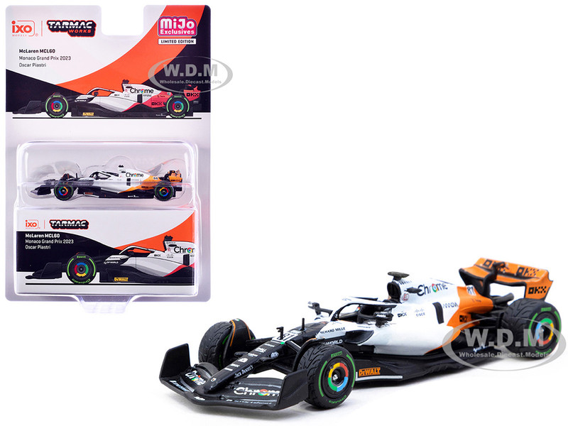 McLaren MCL60 #81 Oscar Piastri Formula One F1 Monaco GP 2023 Global64 Series 1/64 Diecast Model Car Tarmac Works T64G-F070-OP1