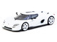 Koenigsegg CC850 White with Tarmac Cards Global64 Series 1/64 Diecast Model Tarmac Works T64G-TL051-WH