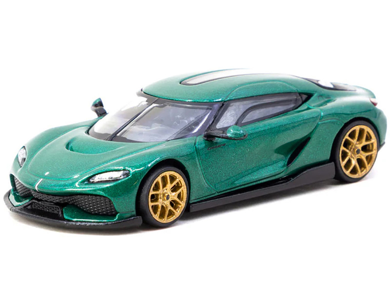 Koenigsegg Gemera Green Metallic Global64 Series 1/64 Diecast Model Tarmac Works T64G-TL053-GR