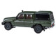 2014 Toyota Land Cruiser LC 79 with Camper Shell Military Green 1/64 Diecast Model Car Paragon Models PA-55686
