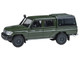 2014 Toyota Land Cruiser LC 79 with Camper Shell Military Green 1/64 Diecast Model Car Paragon Models PA-55686