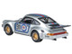 Porsche 911 Carrera RSR 3 0 Martini Racing Silver Metallic with Stripes 1/64 Diecast Model Car Paragon Models PA-55794