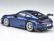 2025 Porsche 911 GT3 992 2 Gentian Blue Metallic with Carbon Stripe 1/64 Diecast Model Car Paragon Models PA-55875