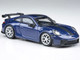 2025 Porsche 911 GT3 992 2 Gentian Blue Metallic with Carbon Stripe 1/64 Diecast Model Car Paragon Models PA-55875