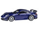 2025 Porsche 911 GT3 992 2 Gentian Blue Metallic with Carbon Stripe 1/64 Diecast Model Car Paragon Models PA-55875
