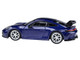 2025 Porsche 911 GT3 992 2 Gentian Blue Metallic with Carbon Stripe 1/64 Diecast Model Car Paragon Models PA-55875