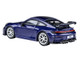 2025 Porsche 911 GT3 992 2 Gentian Blue Metallic with Carbon Stripe 1/64 Diecast Model Car Paragon Models PA-55875