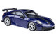 2025 Porsche 911 GT3 992 2 Gentian Blue Metallic with Carbon Stripe 1/64 Diecast Model Car Paragon Models PA-55875