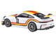 2025 Porsche 911 GT3 992 2 #3 Andial Livery White with Stripes 1/64 Diecast Model Car Paragon Models PA-55876