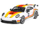2025 Porsche 911 GT3 992 2 #3 Andial Livery White with Stripes 1/64 Diecast Model Car Paragon Models PA-55876