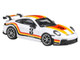 2025 Porsche 911 GT3 992 2 #3 Andial Livery White with Stripes 1/64 Diecast Model Car Paragon Models PA-55876