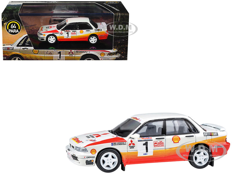 Mitsubishi Galant VR 4 RHD Right Hand Drive #1 Ross Dunkerton Fred Gocentas Winner APRC Rally Malaysia 1991 1/64 Diecast Model Car Paragon Models PA-65111