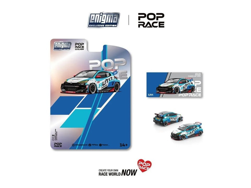 Pandem GR Yaris RHD Right Hand Drive #99 Auto Finesse Blue and White with Graphics Enigma Exclusive Edition 1/64 Diecast Model Car Pop Race PR64-PRE012