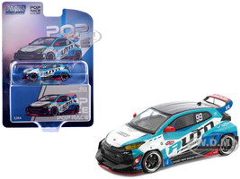 Pandem GR Yaris RHD Right Hand Drive #99 Auto Finesse Blue and White with Graphics Enigma Exclusive Edition 1/64 Diecast Model Car Pop Race PR64-PRE012
