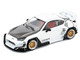 Toyota Pandem GR86 White with Carbon Hood Enigma Exclusive Edition 1/64 Diecast Model Car Pop Race PR64-PRE014