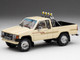 Toyota XtraCab SR5 4x4 Pickup Truck Beige with White Camper Shell DiecastTalk Exclusive Limited Edition to 1008 pieces Worldwide 1/64 Diecast Model Car GCD DTG0020-BEI