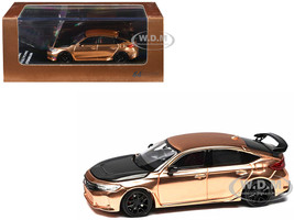 Honda Civic Type R FL5 RHD Right Hand Drive Electroplating Copper Metallic with Carbon Hood Hong Kong Toycar Salon 2025 Senior 64 Series Limited Edition to 599 pieces Worldwide 1/64 Diecast Model Car MotorHelix M65330DZ-HK