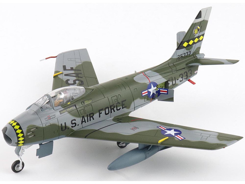 North American F 86F Sabre Fighter Aircraft 25333 461st Fighter Day Squadron West Germany 1955 United States Air Forces in Europe Air Power Series 1/72 Diecast Model Hobby Master HA4333